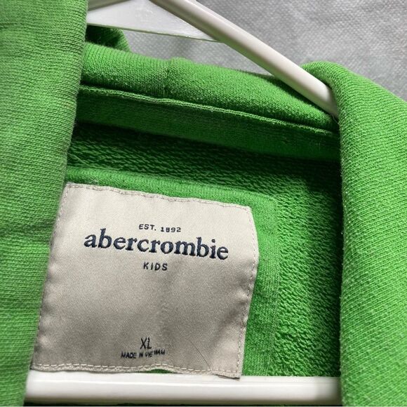 ABERCROMBIE and FITCH Green Pullover Sweatshirt Hoodie Kids Youth UNISEX XL - Picture 10 of 13